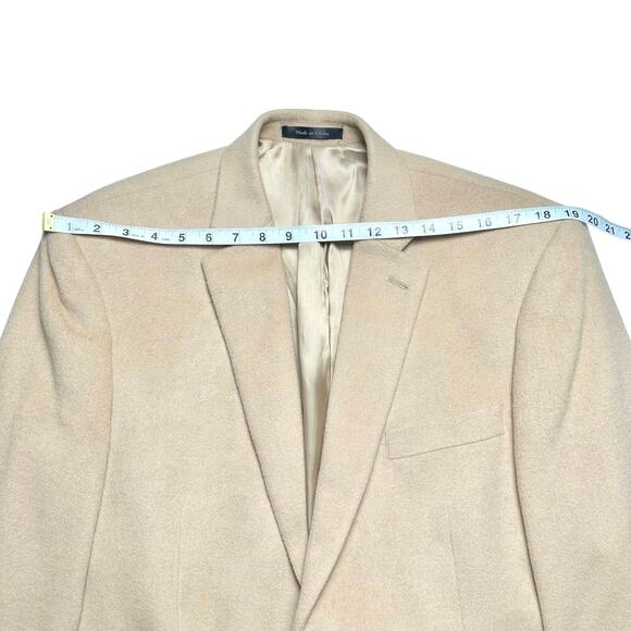 Lauren Ralph Lauren | Men | 100% Camel Hair Solid Tan Lined Classic Blazer | 42R - Picture 6 of 13